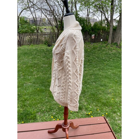 Cream Cable Knit Cardigan - Picture 6 of 7